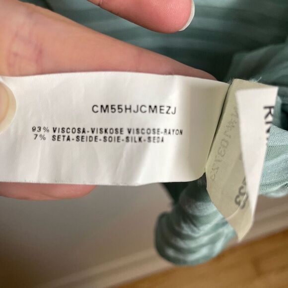 Armani Collezioni Green Blue Mint Striped Womens Tank Top Blouse‎ 40 US 8 - Picture 4 of 7